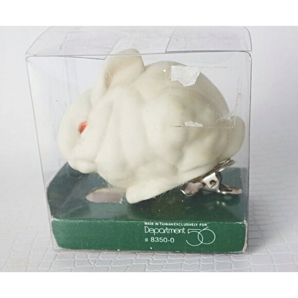 Department 56 Other - Vintage Dept 56 Clip On Snowbabies Bunny Rabbit White